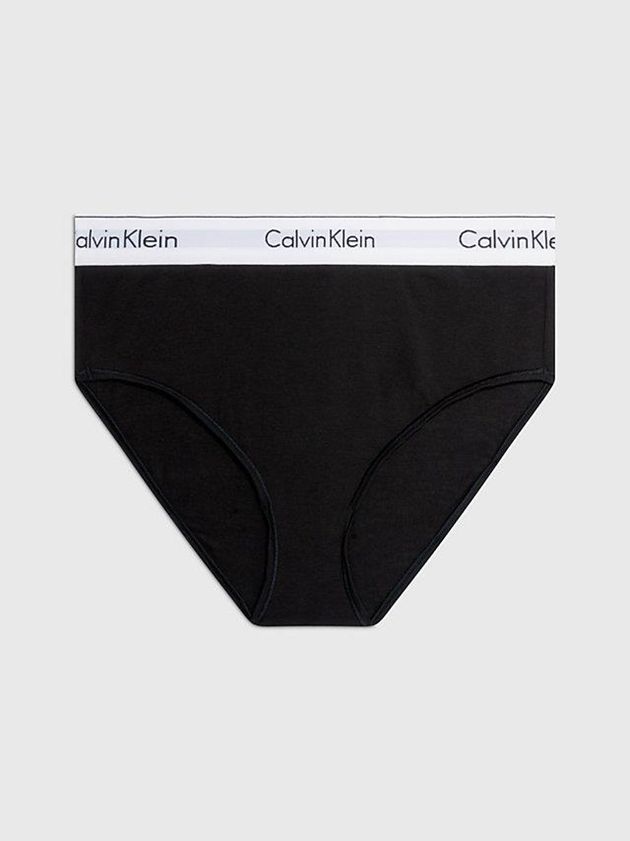 Calvin Klein USA High Waisted Bikini - Modern Cotton Womens Briefs Black 3197586-PU